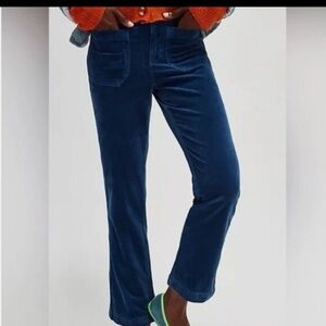 Free people blue velvet women’s pants